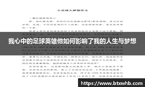 我心中的足球英雄他如何影响了我的人生与梦想
